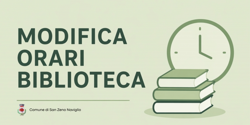Modifica temporanea orari Biblioteca Comunale � Settimana 28 aprile / 2 maggio 2026