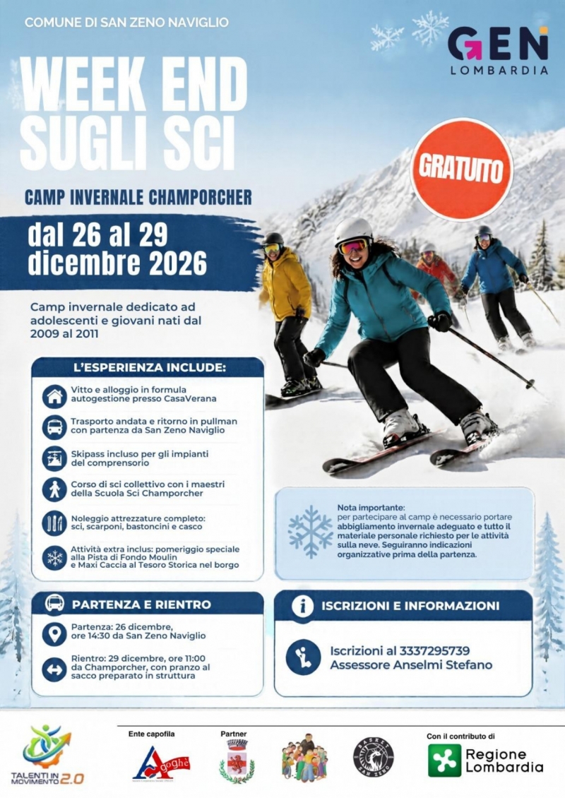Weekend sugli sci - Dal 26 al 29 dicembre 2026
